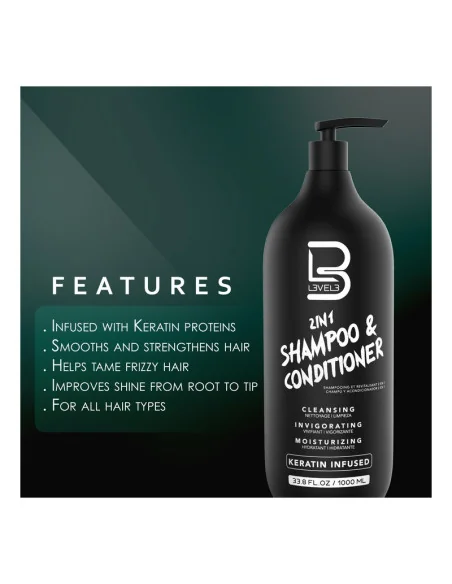 L3VEL3 2-IN-1 SHAMPOO & CONDITIONER 1000ML