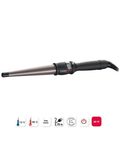 BABYLISSPRO TENACILLA CONICA 25-13MM TITANIO-TURMALINA