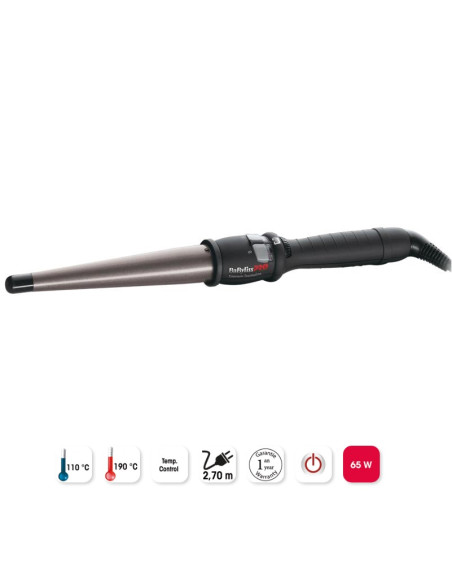 BABYLISSPRO TENACILLA CONICA 32-19MM TITANIO-TURMALINA