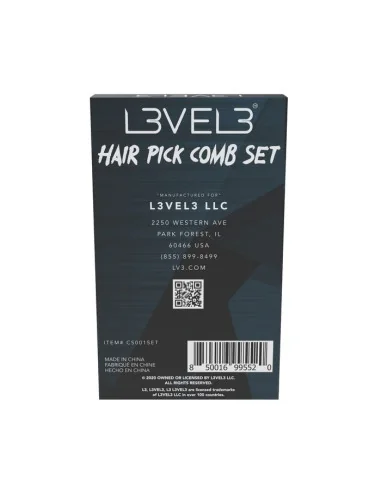L3VEL3 HAIR PICK COMB SET