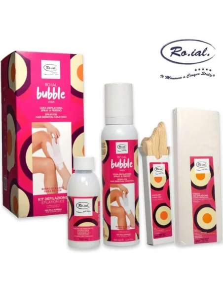 Ro.ial Bubble Wax Kit Depilacion Fria Manteca de Karite