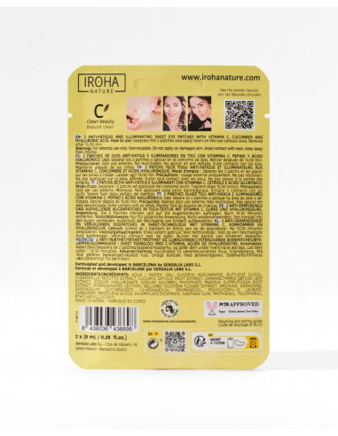 IROHA VITAMINA C ANTI-FATIGA E ILUMINADORES 2 PARCHES