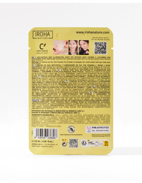 IROHA VITAMINA C ANTI-FATIGA E ILUMINADORES 2 PARCHES