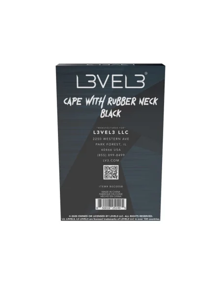 L3VEL3 CAPE WHITH RUBBER NECK BLACK