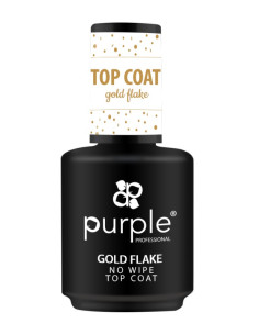 ***PURPLE GOLD FLAKE NO WIPE TOP COAT 15ML***