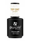 PURPLE GOLD FLAKE NO WIPE TOP COAT 15ML|Mathiss