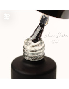 ***PURPLE SILVER FLAKE NO WIPE TOP COAT 15ML*** 2