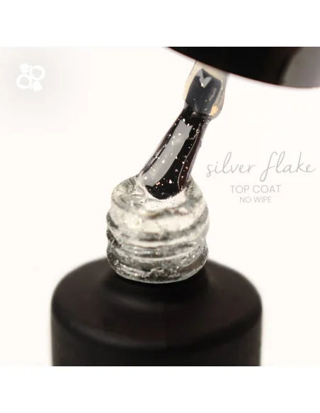 ***PURPLE SILVER FLAKE NO WIPE TOP COAT 15ML***