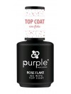 PURPLE ROSE FLAKE NO WIPE TOP COAT 15ML|Mathiss