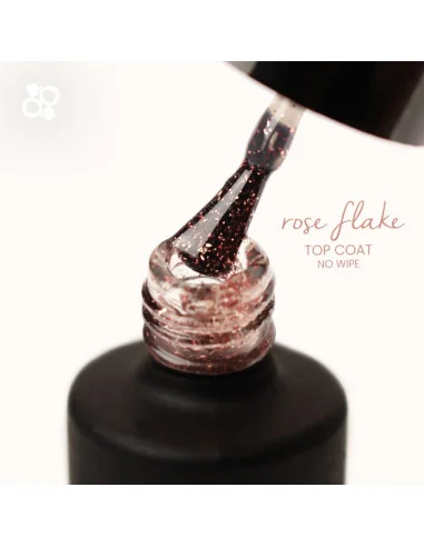 ***PURPLE ROSE FLAKE NO WIPE TOP COAT 15ML***