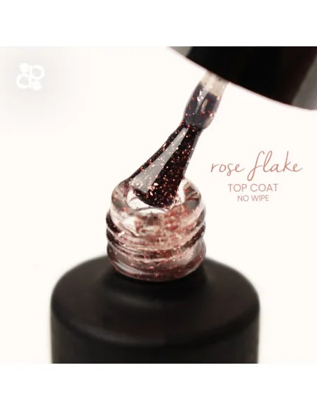 ***PURPLE ROSE FLAKE NO WIPE TOP COAT 15ML***