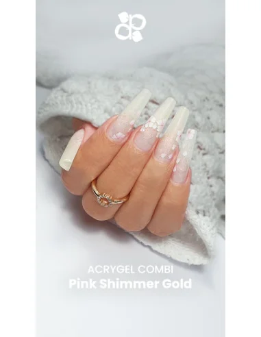 ***PURPLE ACRYGEL COMBI PINK SHIMMER GOLD 50ML***