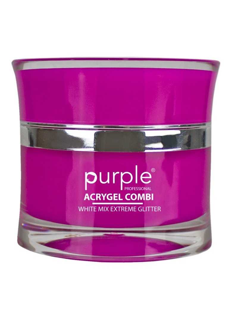 PURPLE ACRYGEL COMBI WHITE MIX EXTREME GLITTER 50ML|Mathiss