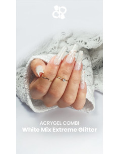 ***PURPLE ACRYGEL COMBI WHITE MIX EXTREME GLITTER 50ML*** 2