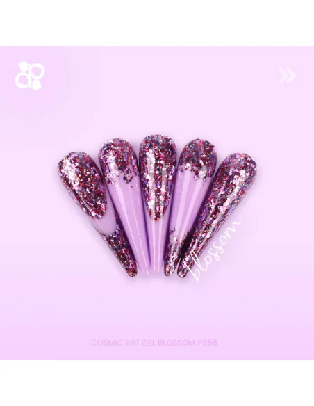 ***PURPLE COSMIC ART GEL BLOSSOM 5GR***