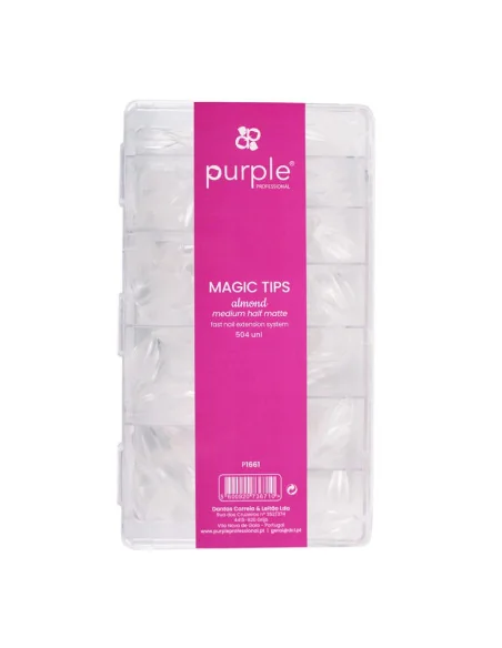 ***PURPLE CAJA MAGIC TIPS ALMOND MEDIUM HALF MATTE 504UDS***