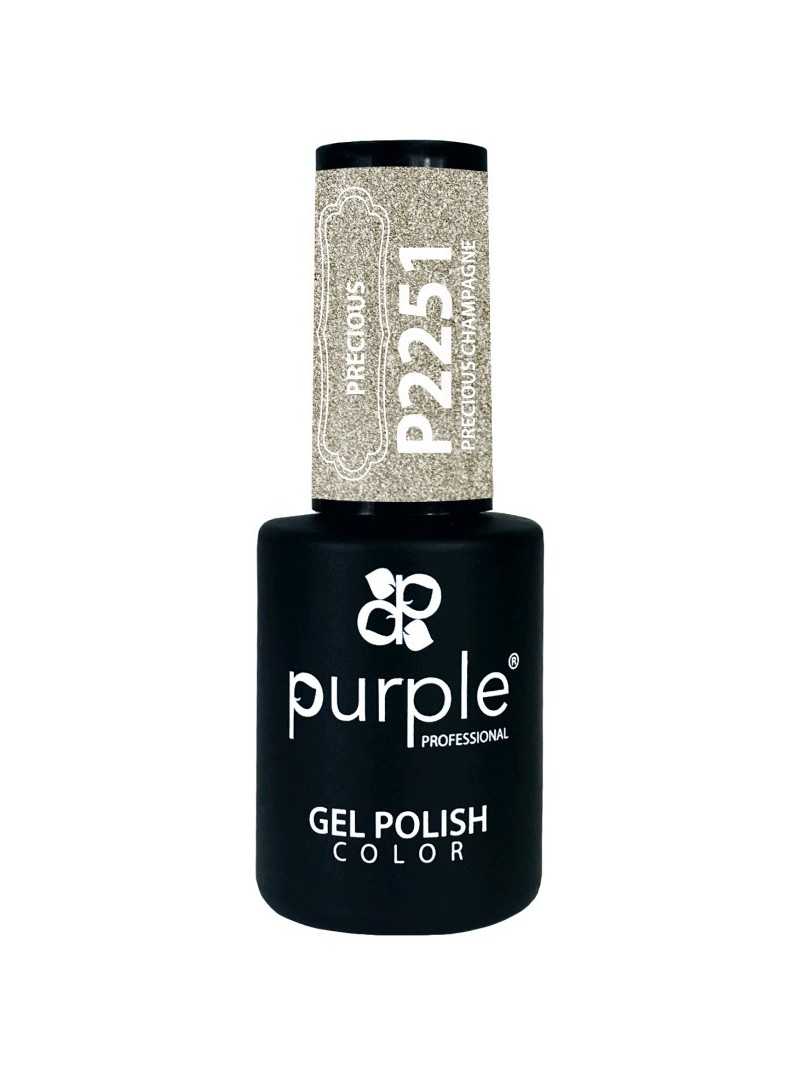 PURPLE GEL POLISH COLOR PRECIOUS CHAMPAGNE 10ML|Mathiss