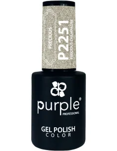 PURPLE GEL POLISH COLOR PRECIOUS CHAMPAGNE 10ML
