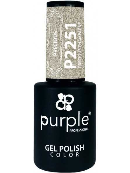 PURPLE GEL POLISH COLOR PRECIOUS CHAMPAGNE 10ML|Mathiss