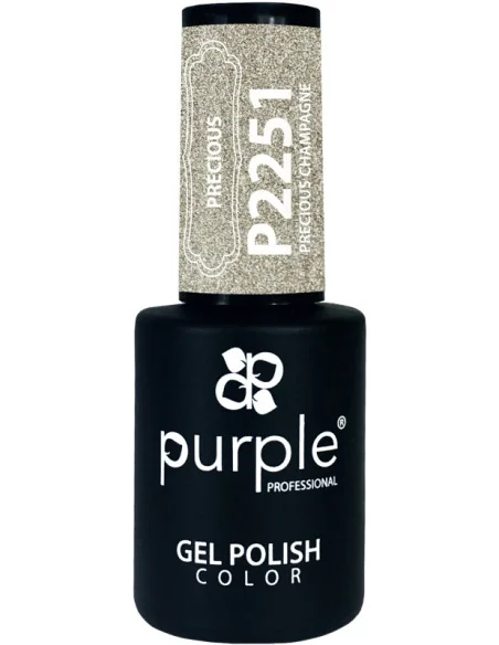 PURPLE GEL POLISH COLOR PRECIOUS CHAMPAGNE 10ML