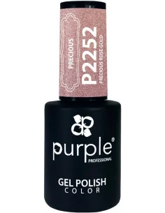 PURPLE GEL POLISH COLOR PRECIOUS ROSE GOLD 10ML