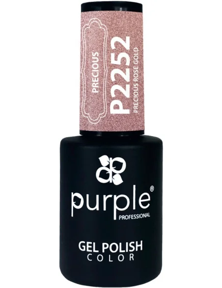PURPLE GEL POLISH COLOR PRECIOUS ROSE GOLD 10ML