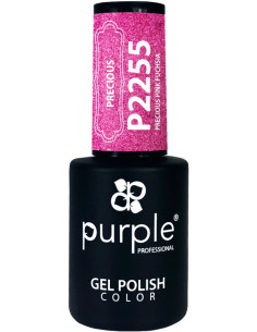 PURPLE GEL POLISH COLOR PRECIOUS PINK FUCHSIA 10ML