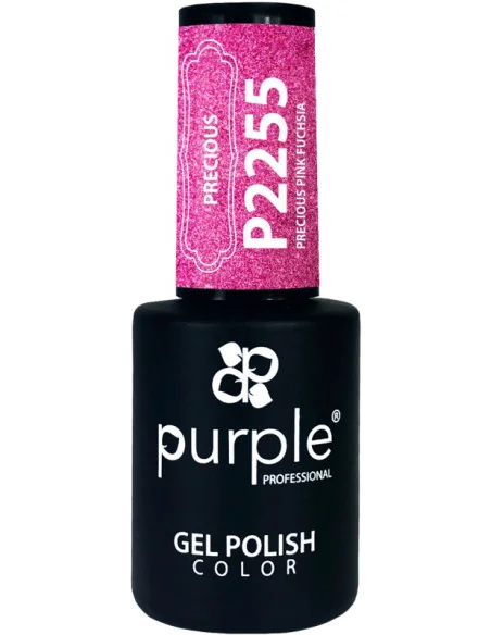 PURPLE GEL POLISH COLOR PRECIOUS PINK FUCHSIA 10ML