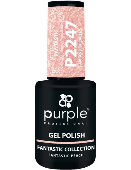 PURPLE GEL POLISH COLOR FANTASTIC PEACH 10ML