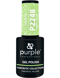 PURPLE GEL POLISH COLOR FANTASTIC YELLOW 10ML