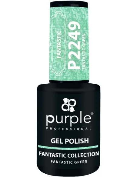 PURPLE GEL POLISH COLOR FANTASTIC GREEN 10ML