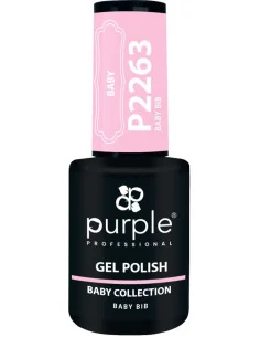 PURPLE GEL POLISH COLOR BABY BIB 10ML