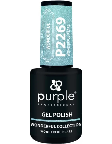 PURPLE GEL POLISH COLOR WONDERFUL PEARL 10ML