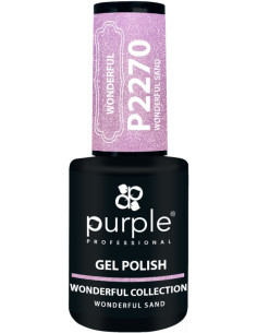 PURPLE GEL POLISH COLOR WONDERFUL SAND 10ML