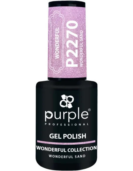 PURPLE GEL POLISH COLOR WONDERFUL SAND 10ML
