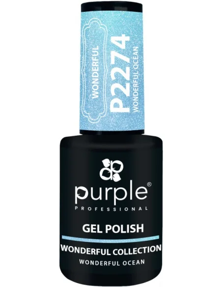 PURPLE GEL POLISH COLOR WONDERFUL OCEAN 10ML