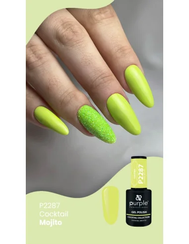 PURPLE GEL POLISH COLOR COCKTAIL MOJITO 10ML
