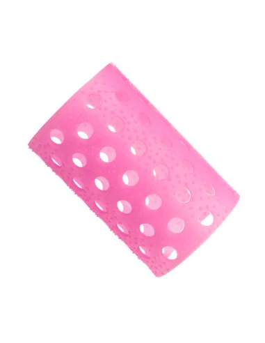 Eurostil bucles de plástico rosa Nº6 41 mm 12 uds