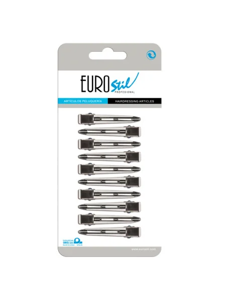 EUROSTIL PINZAS INOX MEDIANAS 5,5CM CARTON 10UDS