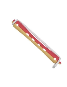 EUROSTIL BIGUDI PLASTICO LARGO AMAR-ROJO BOLSA 12UDS