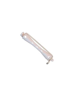 EUROSTIL BIGUDI PLASTICO CORTO BLANCO-ROSA BOLSA 12UDS