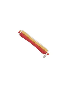EUROSTIL BIGUDI PLASTICO CORTO ROJO-AMARILLO BOLSA 12UDS