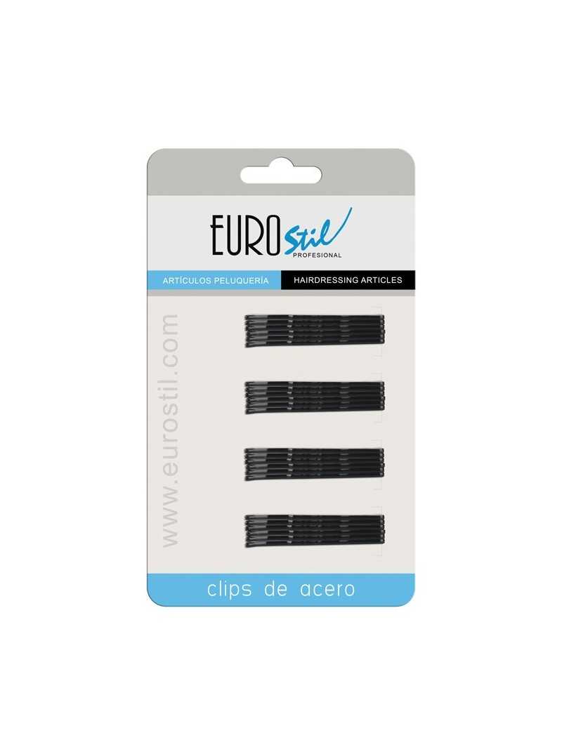 EUROSTIL CLIPS ONDULADOS 5CM NEGROS CARTON 24UDS|Mathiss