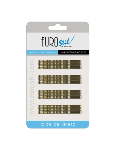 EUROSTIL CLIPS ONDULADOS 7CM BRONCE CATON 24UDS