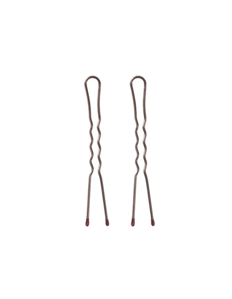 Eurostil Horquillas Ondulada 5cm Bronce Caja 200grs