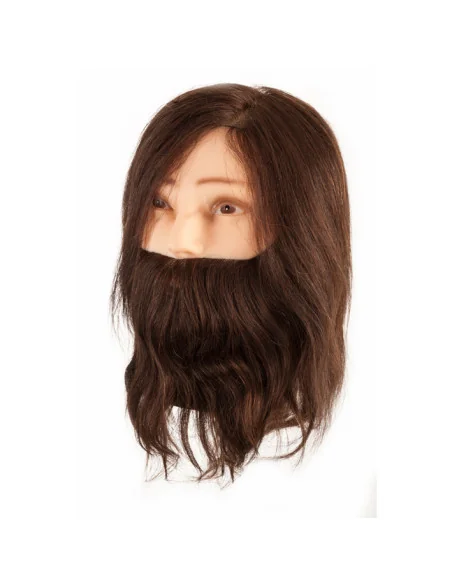 EUROSTIL CABEZA MANIQUI HOMBRE CON BARBA CABELLO OSCURO