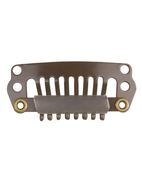 EUROSTIL CLIPS EXTENSIONES 2,8CM MARRONES BOLSA 4UDS