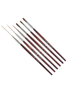 POLLIE PINCELES DECORACION UÑAS BOLSA 6UDS DIFERENTES