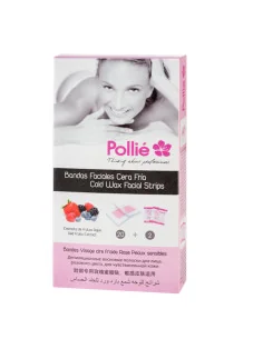POLLIE BANDAS FACIALES CERA FRIA FRUTOS ROJOS