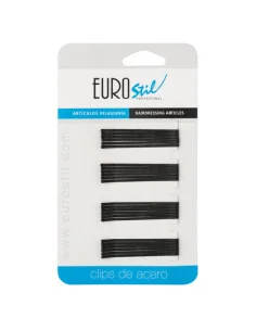EUROSTIL CLIPS LISOS 5CM NEGRO MATE ANTID CARTON 12UDS